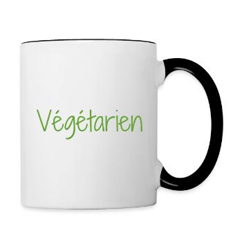 Vegetarian - Contrasting Mug - white/black - Right