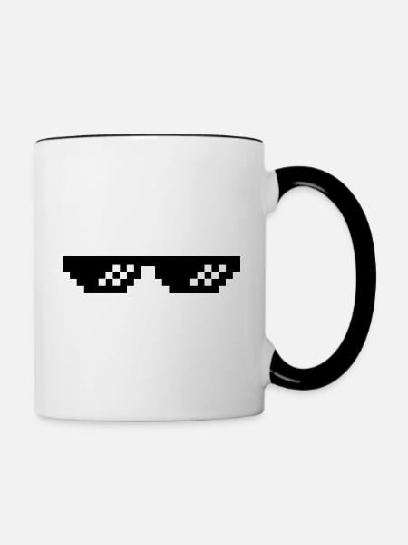 Glasses - Tasse zweifarbig - Weiß/Schwarz