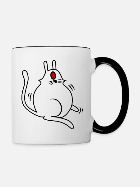 Space Känguru - Tasse zweifarbig - Weiß/Schwarz