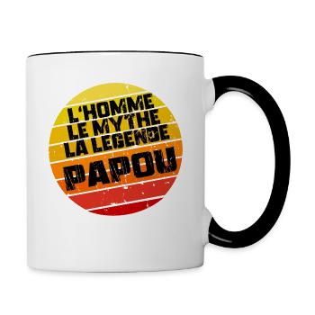 Papou Legend Myth Homme - Contrasting Mug - white/black - Right