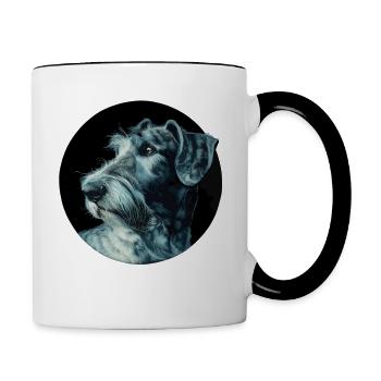 Irish Wolfhound Hunde Dogs Hund Dog - Contrasting Mug - white/black - Right
