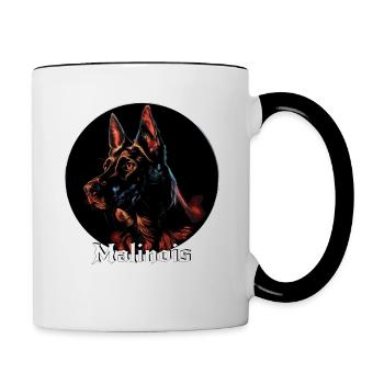 Malinois Dog Belgian Shepherd Dog - Contrasting Mug - white/black - Right