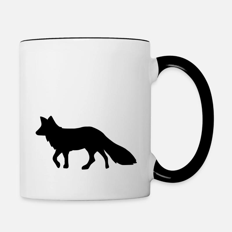 Fuchs fox - Tasse zweifarbig - Weiß/Schwarz