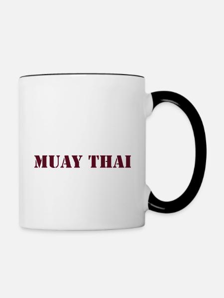 MUAY THAI - Tasse zweifarbig - Weiß/Schwarz
