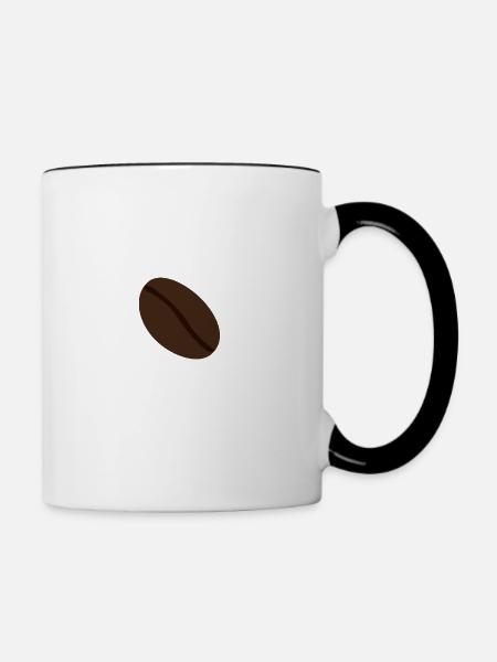 coffee bean - Tasse zweifarbig - Weiß/Schwarz