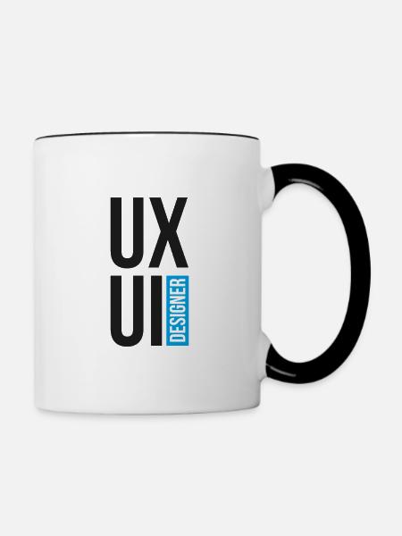 UX UI Designer | Computergrafik Geschenk - Tasse zweifarbig - Weiß/Schwarz