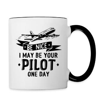 Vintage Pilot - Contrasting Mug - white/black - Right