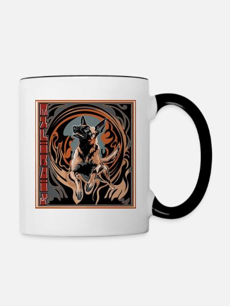 Mechelen Action - Tasse zweifarbig - Weiß/Schwarz