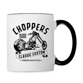 Chopper Classic Custom - Mug contrasté - blanc/noir - Droite