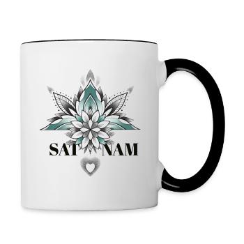 Sat Nam - Tasse zweifarbig - Weiß/Schwarz - Rechts