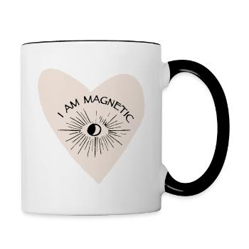 MAGNETIC PRINT - Mug contrasté - blanc/noir - Droite