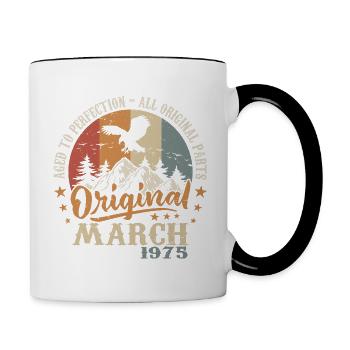 Mars 1975 Jubilé 1975 Légendes Mars 1975 - Mug contrasté - blanc/noir - Droite