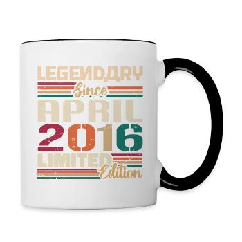 Legenden Werden Im April 2016 Geboren - 2016 - Tasse zweifarbig - Weiß/Schwarz - Rechts