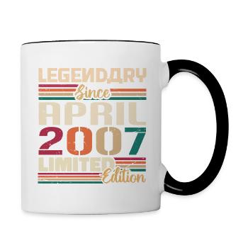 Legenden Werden Im April 2007 Geboren - 2007 - Tasse zweifarbig - Weiß/Schwarz - Rechts
