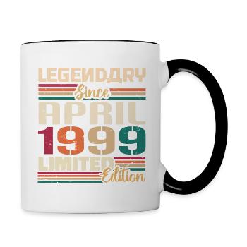 Les légendes naissent en avril 1999 - 1999 - Mug contrasté - blanc/noir - Droite