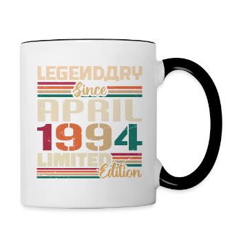 Legenden Werden Im April 1994 Geboren - 1994 - Tasse zweifarbig - Weiß/Schwarz - Rechts