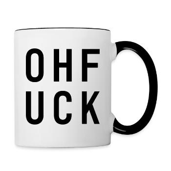 Oh damn - Contrasting Mug - white/black - Right