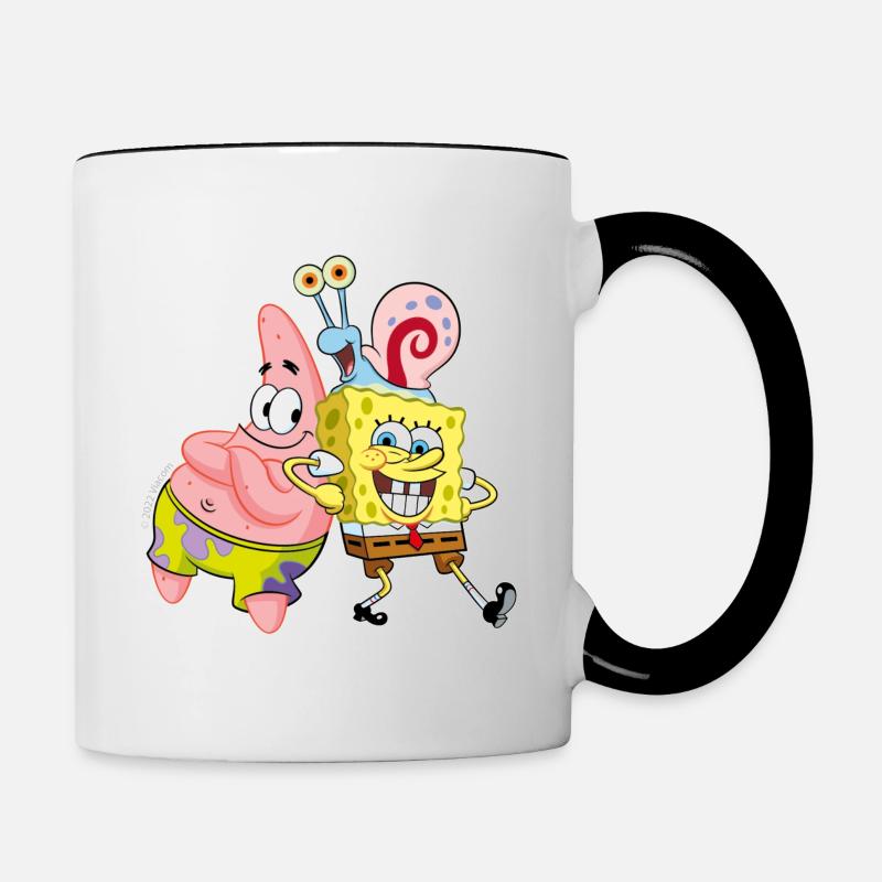 Bob l'Éponge Spongebob Patrick Gary - Mug contrasté - blanc/noir