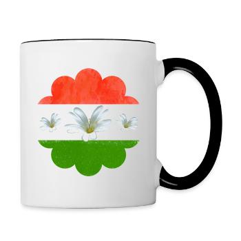 Drapeau de la Hongrie Drapeau hongrois - Mug contrasté - blanc/noir - Droite