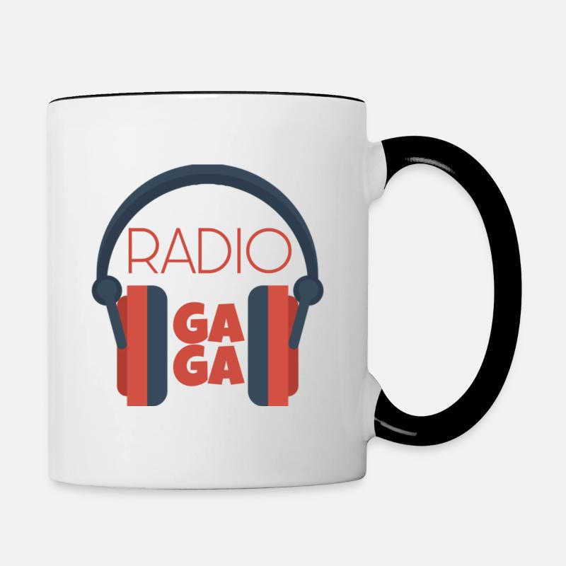 Radio Gaga - Mug contrasté - blanc/noir
