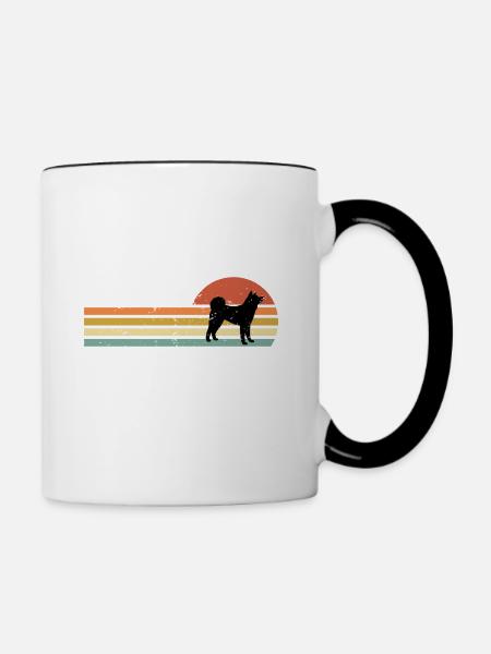 Shiba Inu dog dog lover gift - Contrasting Mug - white/black