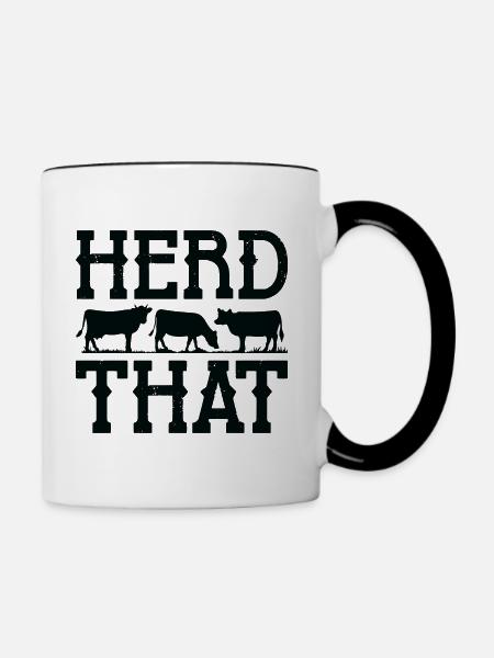 Herde, dass - Tasse zweifarbig - Weiß/Schwarz