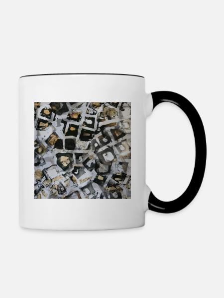 Pattern - Tasse zweifarbig - Weiß/Schwarz