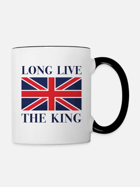 Es lebe der König - Tasse zweifarbig - Weiß/Schwarz