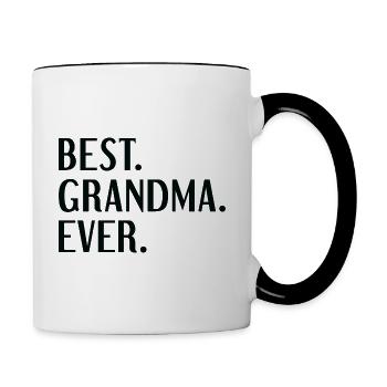 Best Grandma Ever - Contrasting Mug - white/black - Right