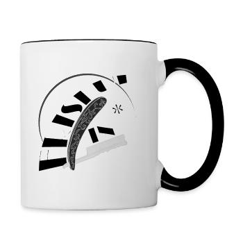 Hairdresser Razor Salon black white - Contrasting Mug - white/black - Right