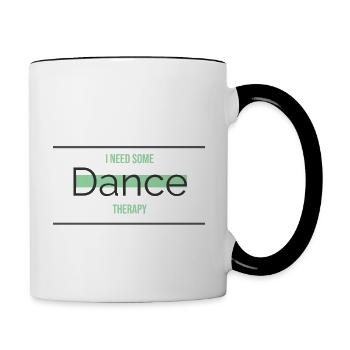 I Need Some Dance Therapy - Tasse zweifarbig - Weiß/Schwarz - Rechts