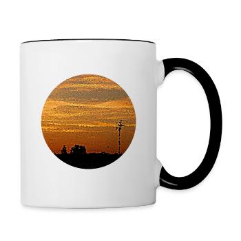 The golden sky in summer - Contrasting Mug - white/black - Right