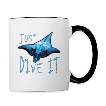 Diver Manta Ray Diver - Contrasting Mug - white/black - Right