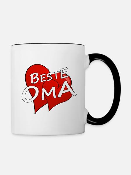 Beste Oma - Tasse zweifarbig - Weiß/Schwarz