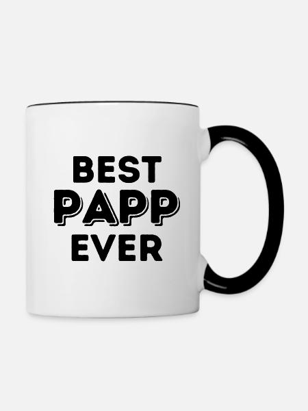 Bester Papp aller Zeiten - Tasse zweifarbig - Weiß/Schwarz