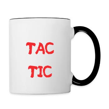 Je Suis TAC Je Cherche TIC - Mug contrasté - blanc/noir - Droite