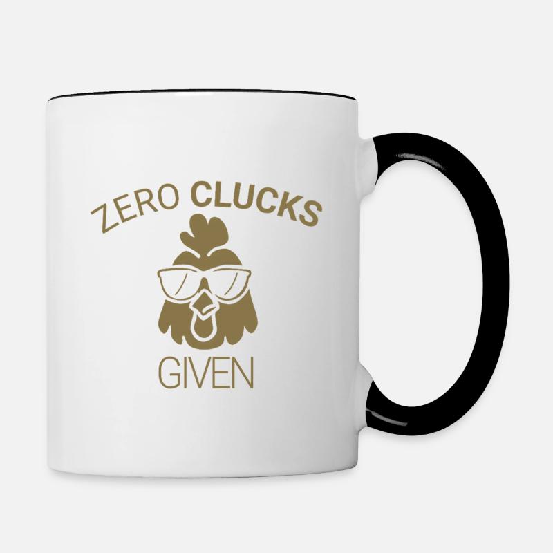 Zero clucks given - Contrasting Mug - white/black