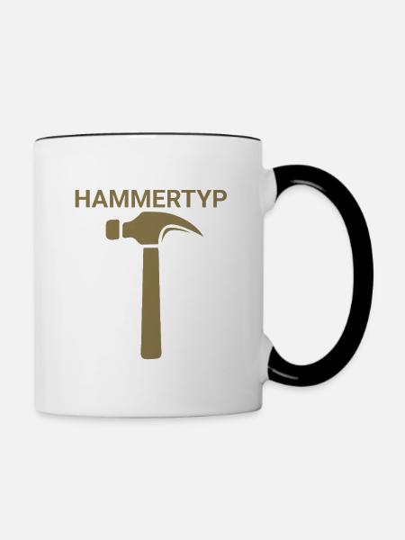 Hammertyp - Tasse zweifarbig - Weiß/Schwarz