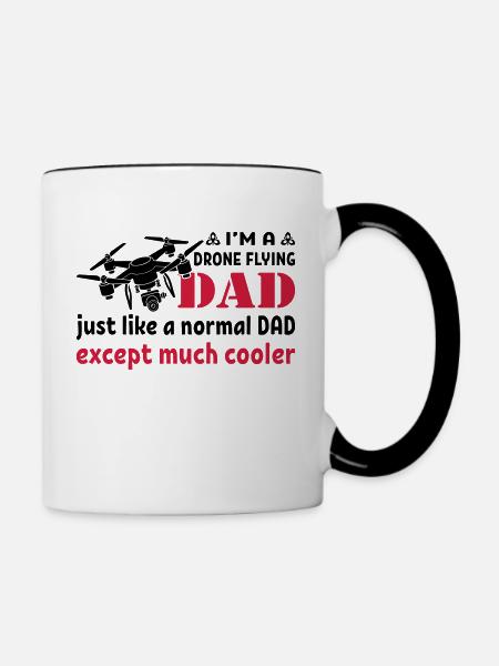 Drone Flying Dad - Tasse zweifarbig - Weiß/Schwarz
