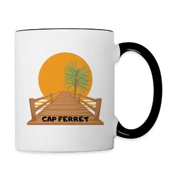 CAP FERRET Sunrise Pines France - Mug contrasté - blanc/noir - Droite