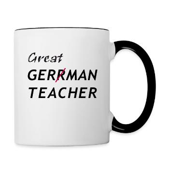 Great German teacher - Contrasting Mug - white/black - Right