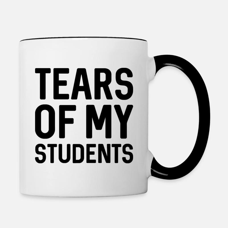 Larmes de mes élèves, - Mug contrasté - blanc/noir