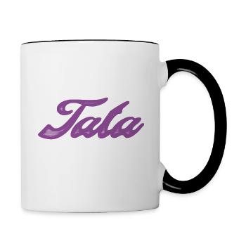 Cadeau Annonce grossesse bientôt Tata 2023. Tante. - Mug contrasté - blanc/noir - Droite