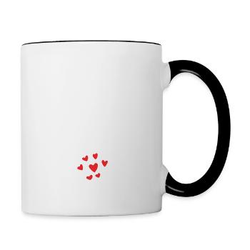 jamais sans mon barbu - Mug contrasté - blanc/noir - Droite