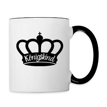 Konigskind2 - Tasse zweifarbig - Weiß/Schwarz - Rechts