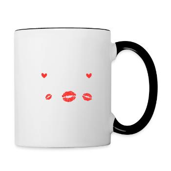 Warning Girls Trip In Progress 2025 - Mug contrasté - blanc/noir - Droite