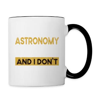 L’astronomie est mon passe-temps - Mug contrasté - blanc/noir - Droite