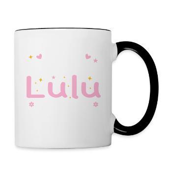 Wenn du kein Lulu Geschenk in deinem Leben hast - Tasse zweifarbig - Weiß/Schwarz - Rechts