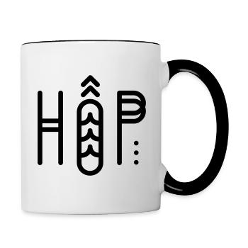 HOP | Hip & Hop | Partnerlook - Tasse zweifarbig - Weiß/Schwarz - Rechts