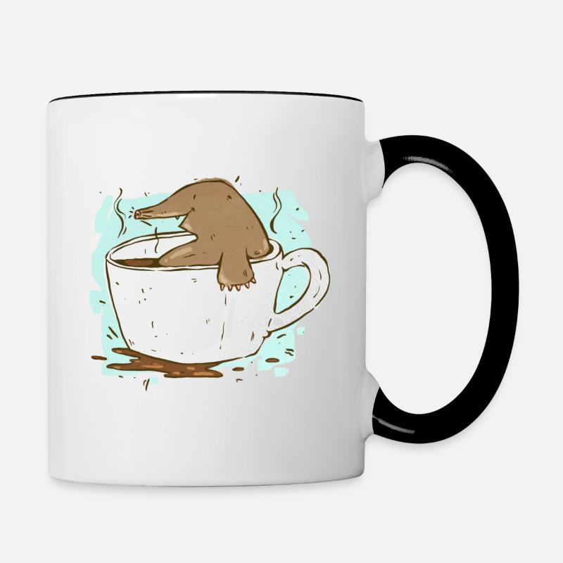 Kaffee Mole - Tasse zweifarbig - Weiß/Schwarz